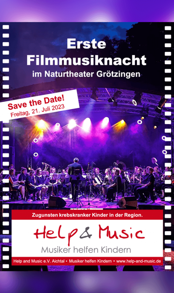Plakat-Motiv 'Benefizkonzert Help and Music e.V.'