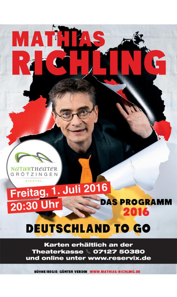 Plakat-Motiv '“Deutschland to go” mit Mathias Richling'